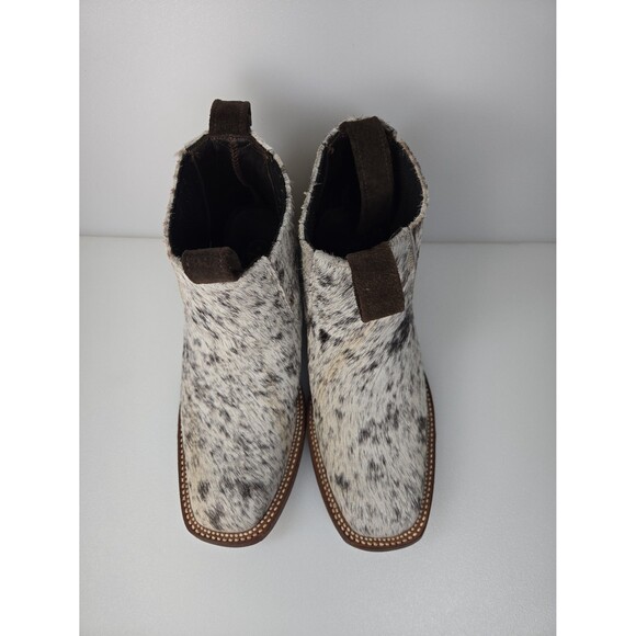 Stiefeld Boots -The Aurora Cowhide Boots White Black Snip Toe Size 6.5 Cowboy - Picture 3 of 12
